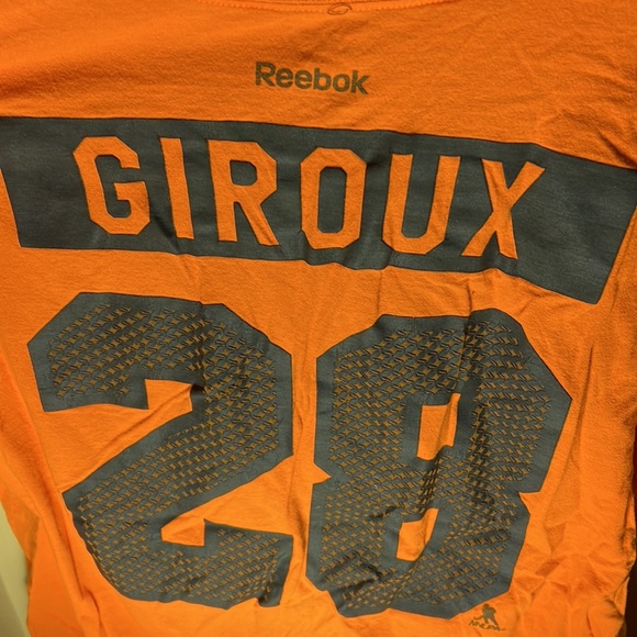 NHL Reebok Mens Flyers Giroux 28 Jersey Tee Color Orange Size XL - Picture 5 of 5